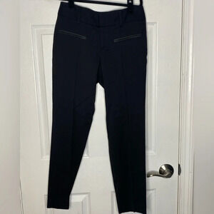 HELMUT LANG Wool blend black straight leg cropped dress pants size 2